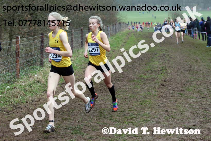 Womens under-17s Inter Counties Cross Country, Prestwold Hall, Loughborough. Photo: David T. Hewitson/Sports for All Pics